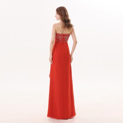 2017 Red Long Sweetheart A Line Evening Dresses..