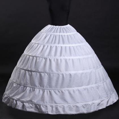 6 Hoops Wedding Petticoat Tulle Crinoline Ball..