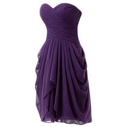 Short Grape Purple Homecoming Dress,short A Line..