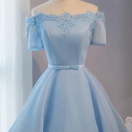 Light Blue Bridesmaid Dress,short Bridesmaid..