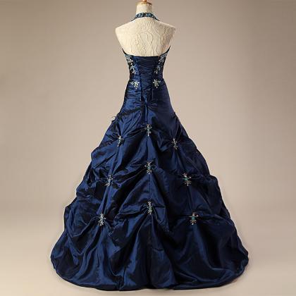 Brilliant Navy Blue Long Prom Dresses Featuring..