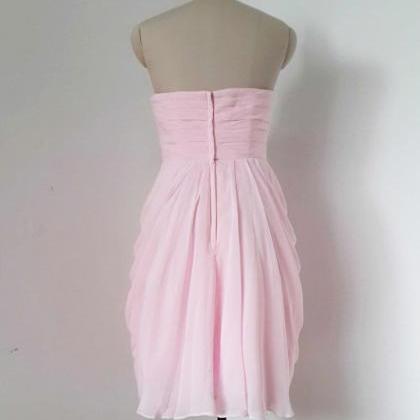 Short Pink Prom Dress , Sweetheart Graduation..
