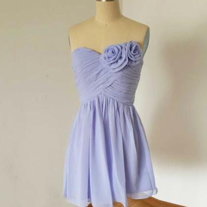 Lavender Short Prom Dress, Graduation Dresses..
