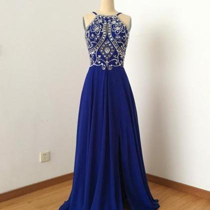 Sexy Royal Blue Evening Dresses Long Elegant..