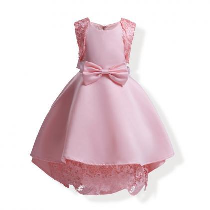 2018 Pink High Low Flower Girl Dresses For Party..