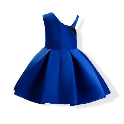 Blue Flower Girl Dress,girls Dresses For Party And..