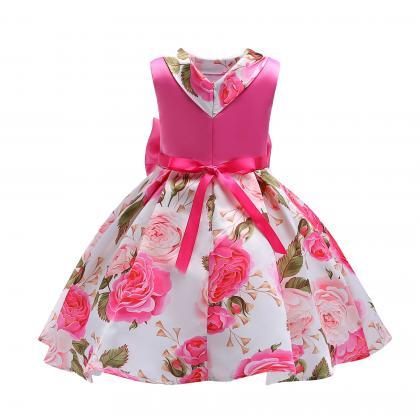 Rose Floral Flower Girl Dresses For Weddings And..