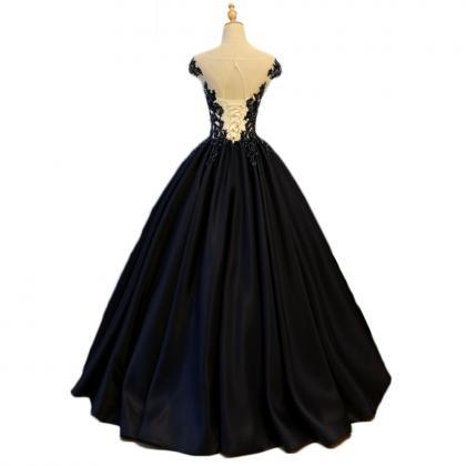 Prom Dress,black Prom Dress,sweet 16 Dresses,lace..