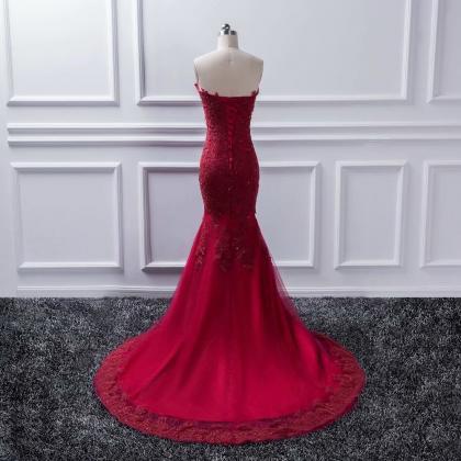 Sexy Burgundy Long Prom Dresses 2019 Tulle..
