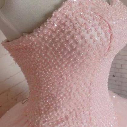 Sexy Pink Beading Sequin Prom Dresses 2019 Tulle..