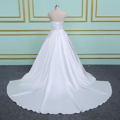 Satin Strapless Wedding Dresses Bal..