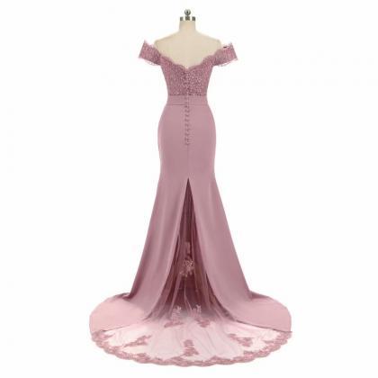 2019 Blush Pink Mermaid Evening Dresses Mermaid..
