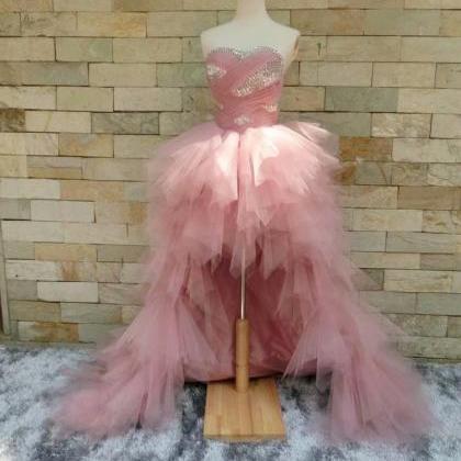 Luxury Pink Formal Dresses Featuring Rhinestone..