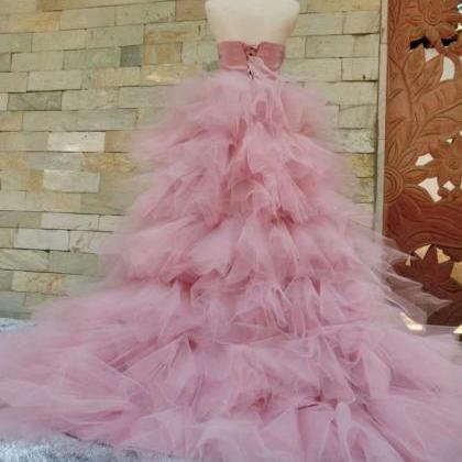 Luxury Pink Formal Dresses Featuring Rhinestone..