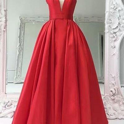 Red Satin Prom Dresses, Prom Dress,prom Dresses..