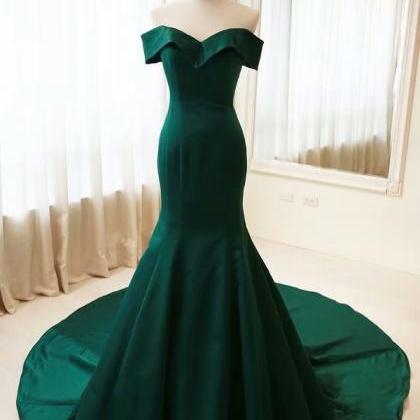 Dark Green Mermaid Prom Dresses, Prom Dress,prom..