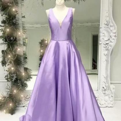 2019 Lavender A-line Prom Dresses, Prom Dress,prom..
