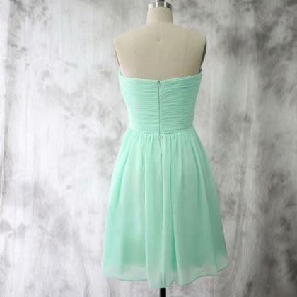 Mint Green Chiffon Homecoming Dresses Short Mini..