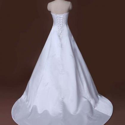 White Wedding Dress, Strapless Wedding Dress, 2019..