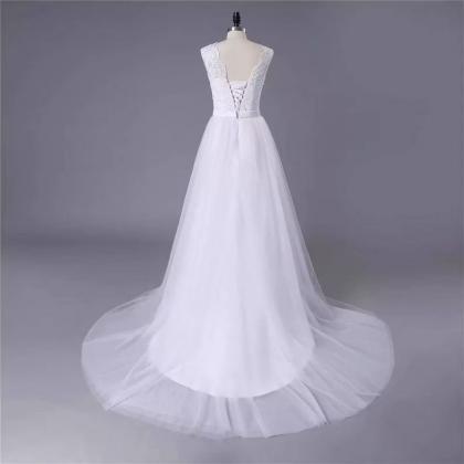 Lace Wedding Dress, Strapless Wedding Dress, 2019..