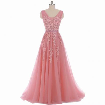 Elegant Applique Prom Dresses Long 2019..