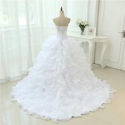 Long Wedding Dress, Ball Gown Wedding Dress,..