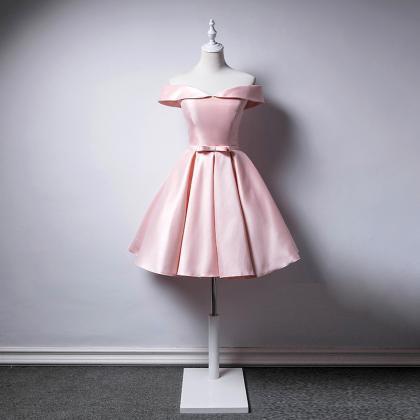 Real Photos Pink Prom Dresses 2019 Off Shoulder..