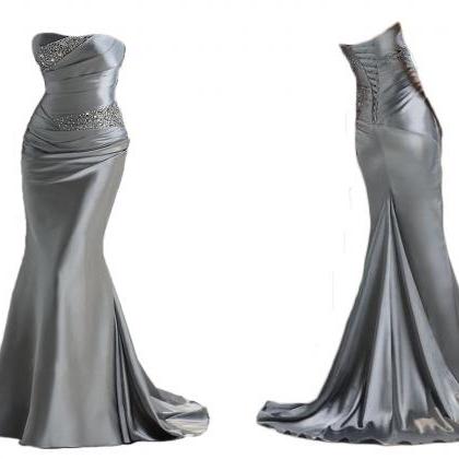 2019 Prom Dresses,gray Prom Dresses,mermaid..