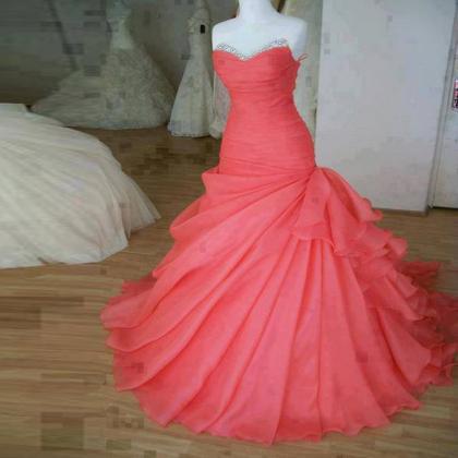 2019 Wedding Dresses,watermelon Red Wedding..