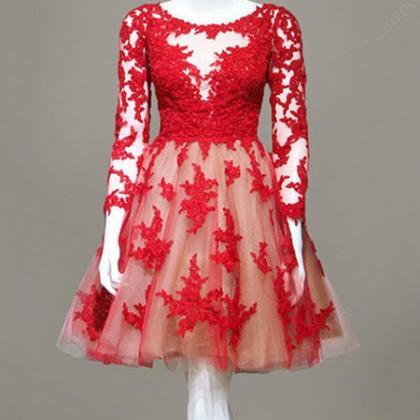 Short Evening Dresses, Red Evening Dresses With..