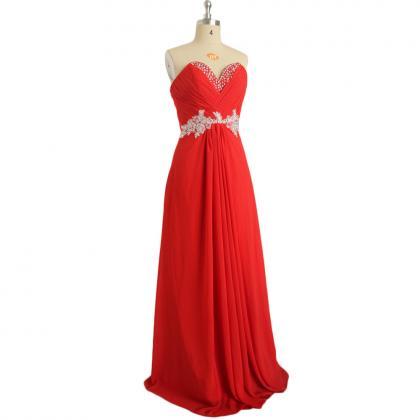 2019 Red Prom Dresses,long Strapless Prom..