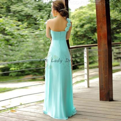2019 Long Elegant Blue Prom Dresses, Luxury Long..