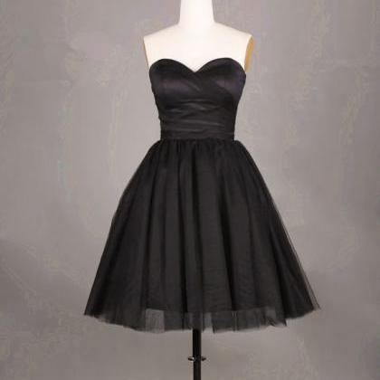 Strapless Sweetheart A-line Short Tulle Dress -..