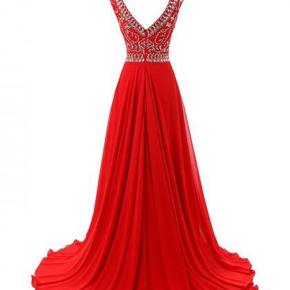 2016 Red Prom Dresses,long Elegant Prom Dresses,..