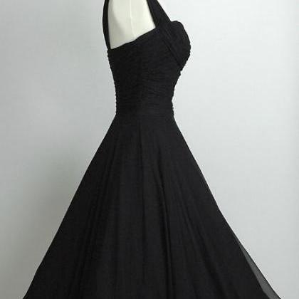 2016 Sexy Knee Length Black Chiffon Prom Dress ,..