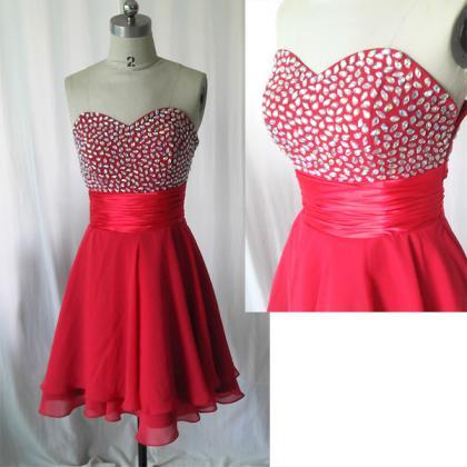 Short Prom Dress, Short Prom Gowns,red Prom Dress,..