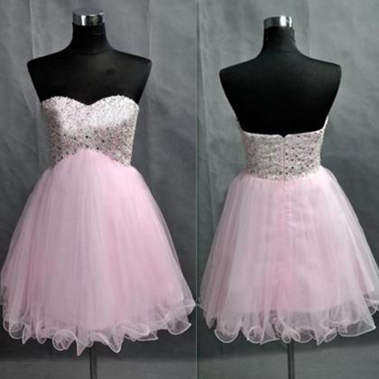 Short Prom Dress, Short Prom Gowns,organza Prom..
