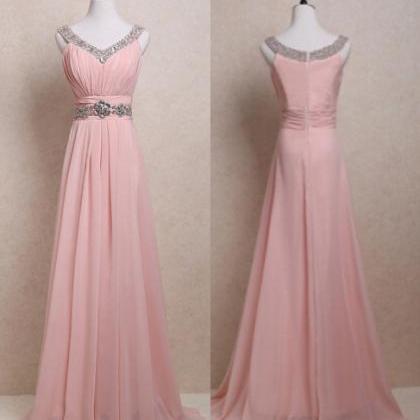 Prom Dresses,pink Prom Dresses,chiffon Prom..