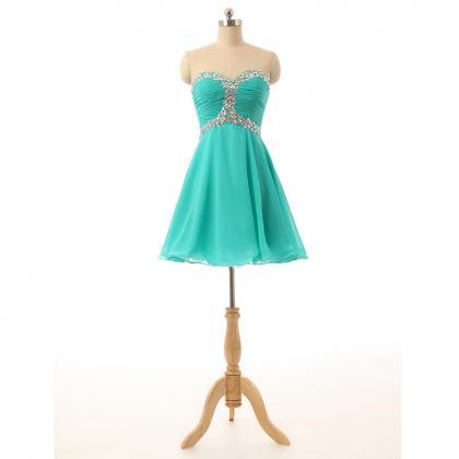 Prom Dress,sweetheart Prom Dress,turquoise Prom..