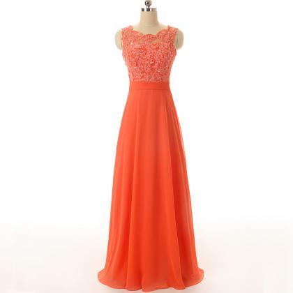 Prom Dress,sheer Neck Prom Dress,coral Prom..