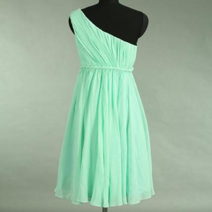 Prom Dress,chiffon Prom Dress,mint Green Short..