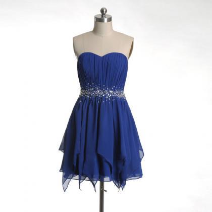 Prom Dress,royal Blue Prom Dress,short Prom..