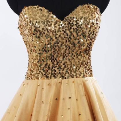 2019 Luxury Gold Quinceanera Dresses Ball Gown For..