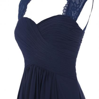 Evening Dress,long Elegant Evening Dress,navy Blue..