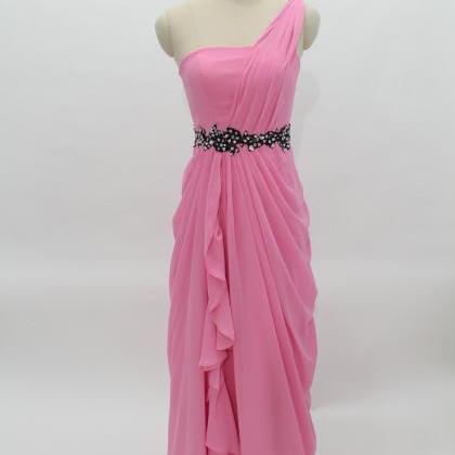 2016 Pink Bridesmaid Dress,floor Length One..