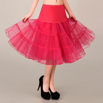 2016 Rose Red Petticoat Summer Dress Mini A Line..