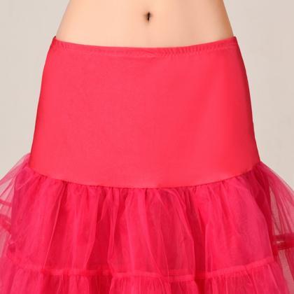 2016 Rose Red Petticoat Summer Dress Mini A Line..