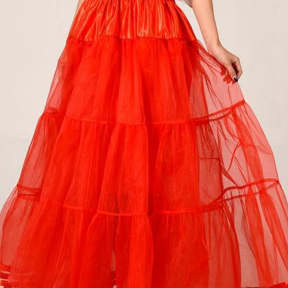 2016 Red Wedding Petticoat Summer Dress Long A..