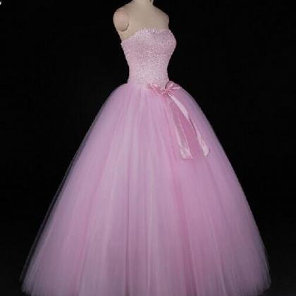 Ball Gown,pink Prom Dresses, Sexy Prom..