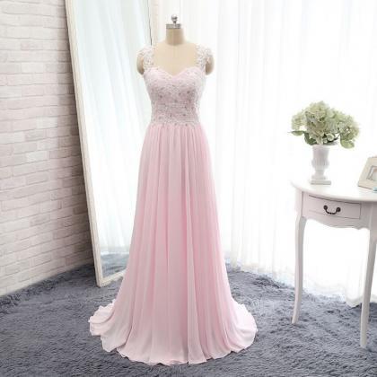 Pink Prom Dresses,backless Prom Dresses,long..